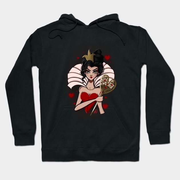 Queen of Hearts Hoodie by Art_byKay